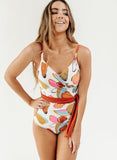 Petals Wrap-Tie One-Piece