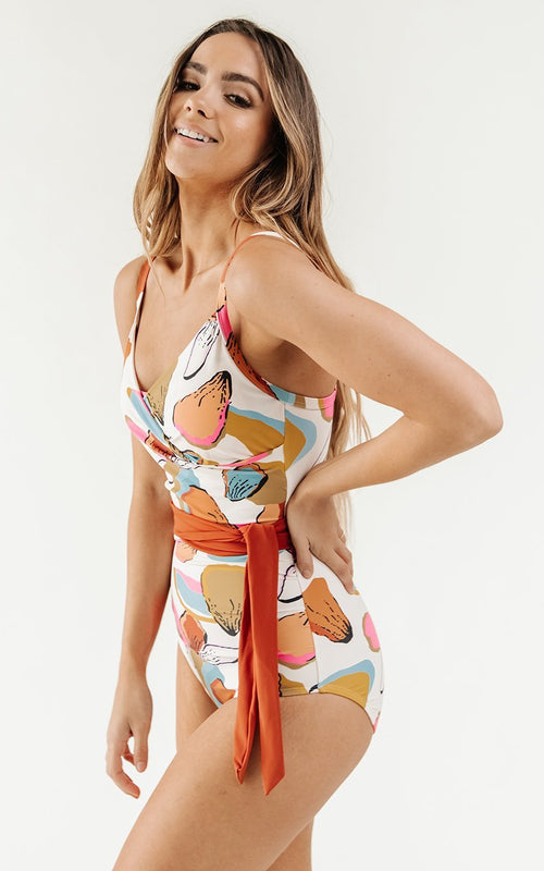 Petals Wrap-Tie One-Piece