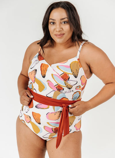 Petals Wrap-Tie One-Piece - XXS