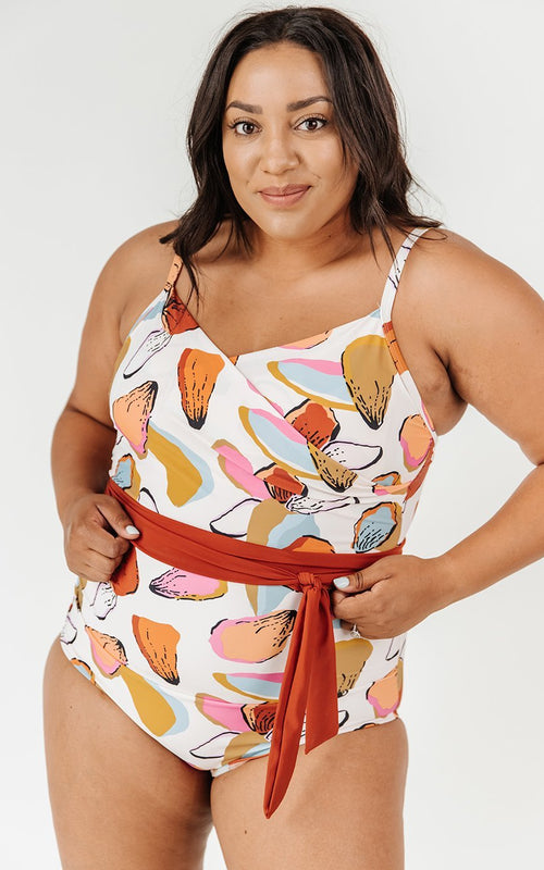 Petals Wrap-Tie One-Piece