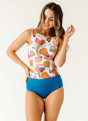 Petals Boat-Neck Tankini