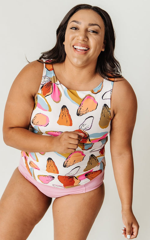 Petals Boat-Neck Tankini