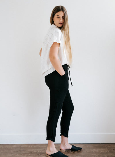 Black Loise Pants - SMALL