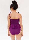 Plum Classic Peplum Tankini Top