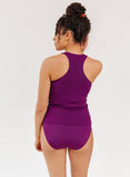 Plum Racer-Back Tankini Top