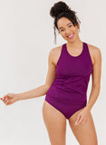 Plum Racer-Back Tankini Top