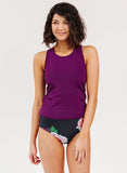 Plum Racer-Back Tankini Top