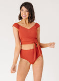 Rust Cap Sleeve Crop