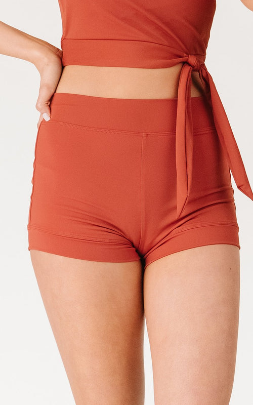 Rust High-Waist Boy Short