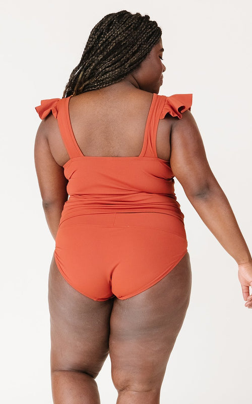 Rust Keyhole Tankini
