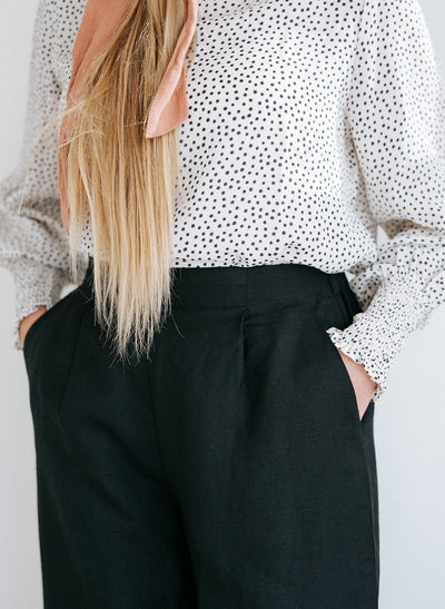 Black Flare Pants - SMALL